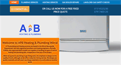 Desktop Screenshot of apbheatingandplumbing.co.uk